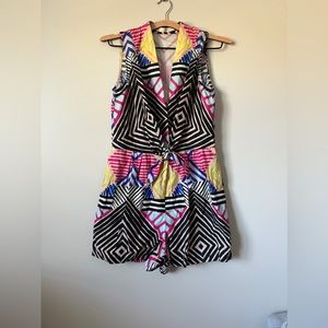 Marie Oliver Silk Blend Mod Print Ronan Romper Size XS